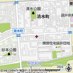 静岡県袋井市青木町1-9周辺の地図