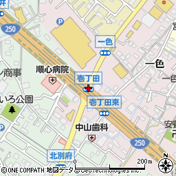 壱丁田周辺の地図