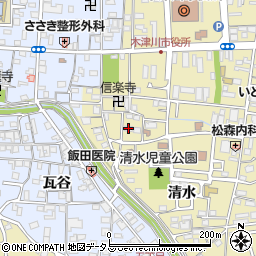 京都府木津川市木津清水22周辺の地図