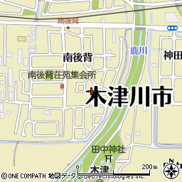 京都府木津川市木津南後背181-19周辺の地図