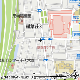 兵庫県尼崎市稲葉荘周辺の地図