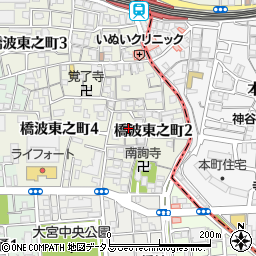 大阪府守口市橋波東之町2丁目7周辺の地図