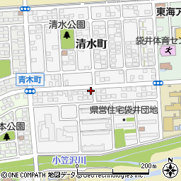 静岡県袋井市青木町1-12周辺の地図