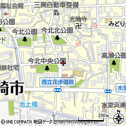 兵庫県尼崎市西立花町3丁目13-11周辺の地図