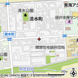 静岡県袋井市青木町2-1周辺の地図