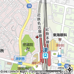 津駅西口神経クリニック周辺の地図
