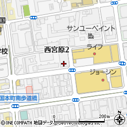 大阪府大阪市淀川区西宮原周辺の地図