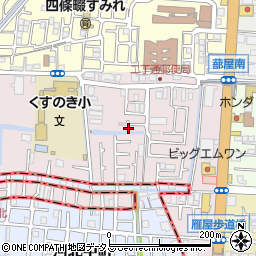 大阪府四條畷市二丁通町14-7周辺の地図