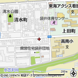 静岡県袋井市青木町2-8周辺の地図