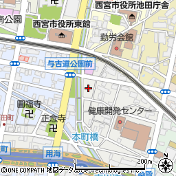 兵庫県西宮市染殿町3周辺の地図