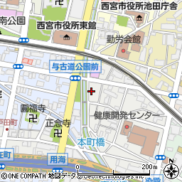 兵庫県西宮市染殿町3-13周辺の地図