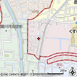 大阪府四條畷市二丁通町25-2周辺の地図