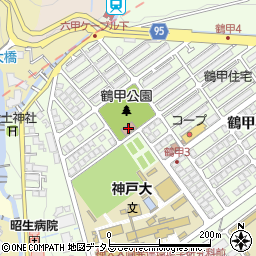鶴甲会館周辺の地図