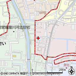 大阪府四條畷市二丁通町25-17周辺の地図