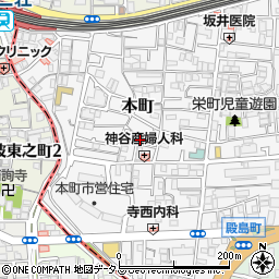 大阪府門真市本町25周辺の地図