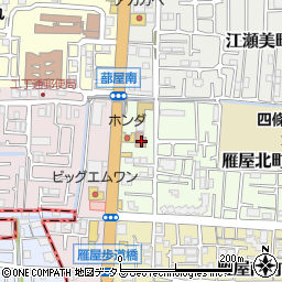 大阪府四條畷市雁屋北町6-21周辺の地図