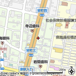 ホームメイトＦＣ津中央店周辺の地図
