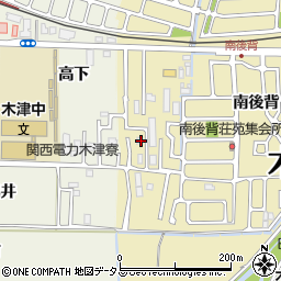 京都府木津川市木津南後背119-3周辺の地図