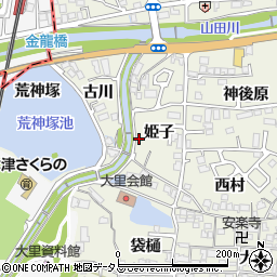 京都府木津川市相楽姫子21周辺の地図