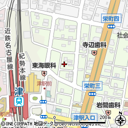 三交の駐ｉｎｇ津栄町第２駐車場周辺の地図