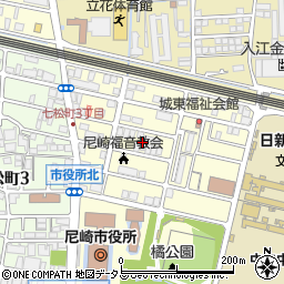 兵庫県尼崎市東七松町1丁目11周辺の地図