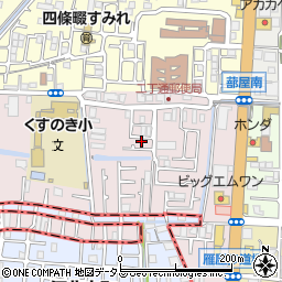 大阪府四條畷市二丁通町14-2周辺の地図