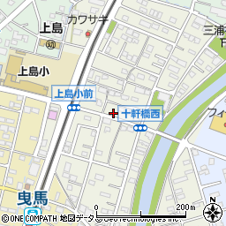 静岡県浜松市中央区十軒町381周辺の地図