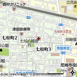 尼崎市立　身体障害者ディサービスセンター周辺の地図