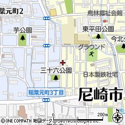 兵庫県尼崎市西立花町4丁目13-11周辺の地図