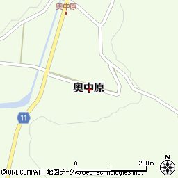 広島県山県郡北広島町奥中原周辺の地図