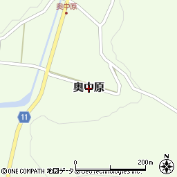 広島県北広島町（山県郡）奥中原周辺の地図