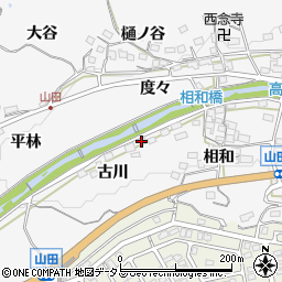 京都府精華町（相楽郡）山田（古川）周辺の地図