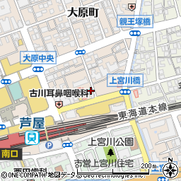 兵庫県芦屋市大原町5-16周辺の地図