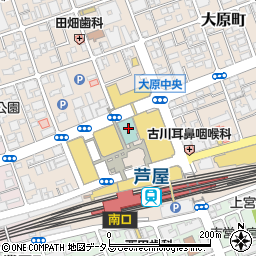 兵庫県芦屋市大原町10-1周辺の地図
