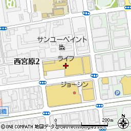 ライフコーポレーション大阪本社　お客様サービス室周辺の地図