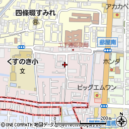 大阪府四條畷市二丁通町15-4周辺の地図
