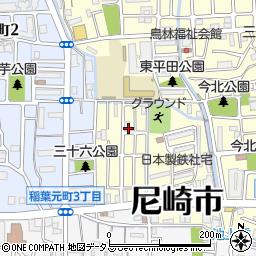 兵庫県尼崎市西立花町4丁目10周辺の地図