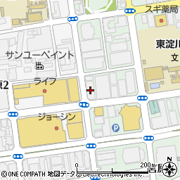 上島珈琲店 新大阪店周辺の地図