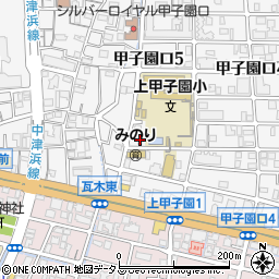 ドエル甲子園口周辺の地図