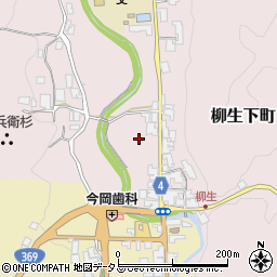 奈良県奈良市柳生下町周辺の地図