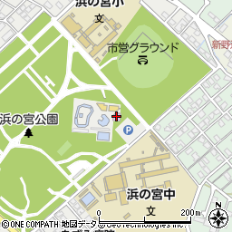 加古川市民プール周辺の地図