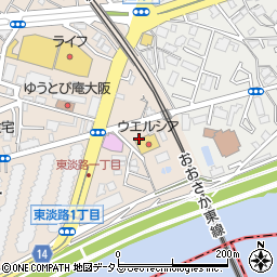 ウエルシア薬局東淀川東淡路店周辺の地図