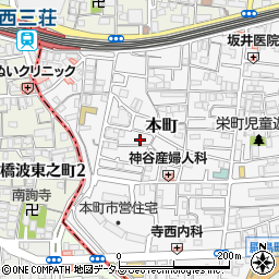 大阪府門真市本町周辺の地図