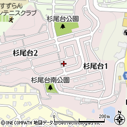 兵庫県神戸市北区杉尾台周辺の地図