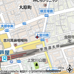兵庫県芦屋市大原町4周辺の地図