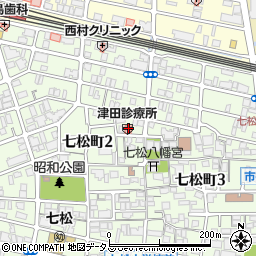 津田診療所周辺の地図
