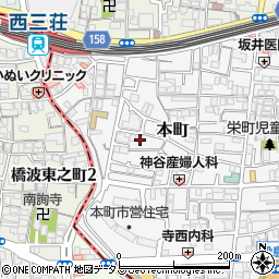 大阪府門真市本町22周辺の地図