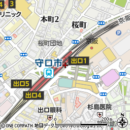 三井住友銀行守口市駅前出張所 ＡＴＭ周辺の地図