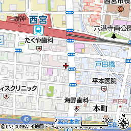 番鳥 阪神西宮店周辺の地図