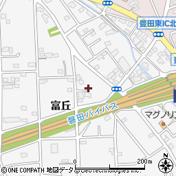 静岡県磐田市富丘258-3周辺の地図